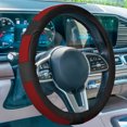 thumbnail image 3 of FH Group FH2002-RED Deluxe Full Grain Authentic Leather Steering Wheel Cover- RED, 3 of 5