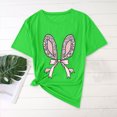 thumbnail image 2 of Plebaso T-Shirts Graphiques de Pâques pour Femmes à Manches Courtes, T-Shirts Imprimés pour Femmes, Décontractés, Amples, d'Extérieur, Hauts Basiques, 2 of 4