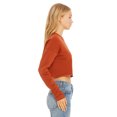 thumbnail image 3 of Bella Plus Canvas B53205204 Womens Cropped Crew Fleece, Brick - Medium, 3 of 3