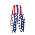 thumbnail image 2 of EGNMCR Girls' Jumpsuits & Rompers Girls Children's Summer Independence Day Romper Sling Sleeveless Backless Short Jumpsuit Kid Rompers, 2 of 8
