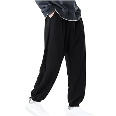 TIMIFIS Pantalon de Survêtement Blanc pour Homme, Doux, Uni, avec Taille Élastique et Poches, Long, Léger, Confortable pour l'Automne, le Printemps et l'Hiver, Randonnée, Course, Gym, Jogging