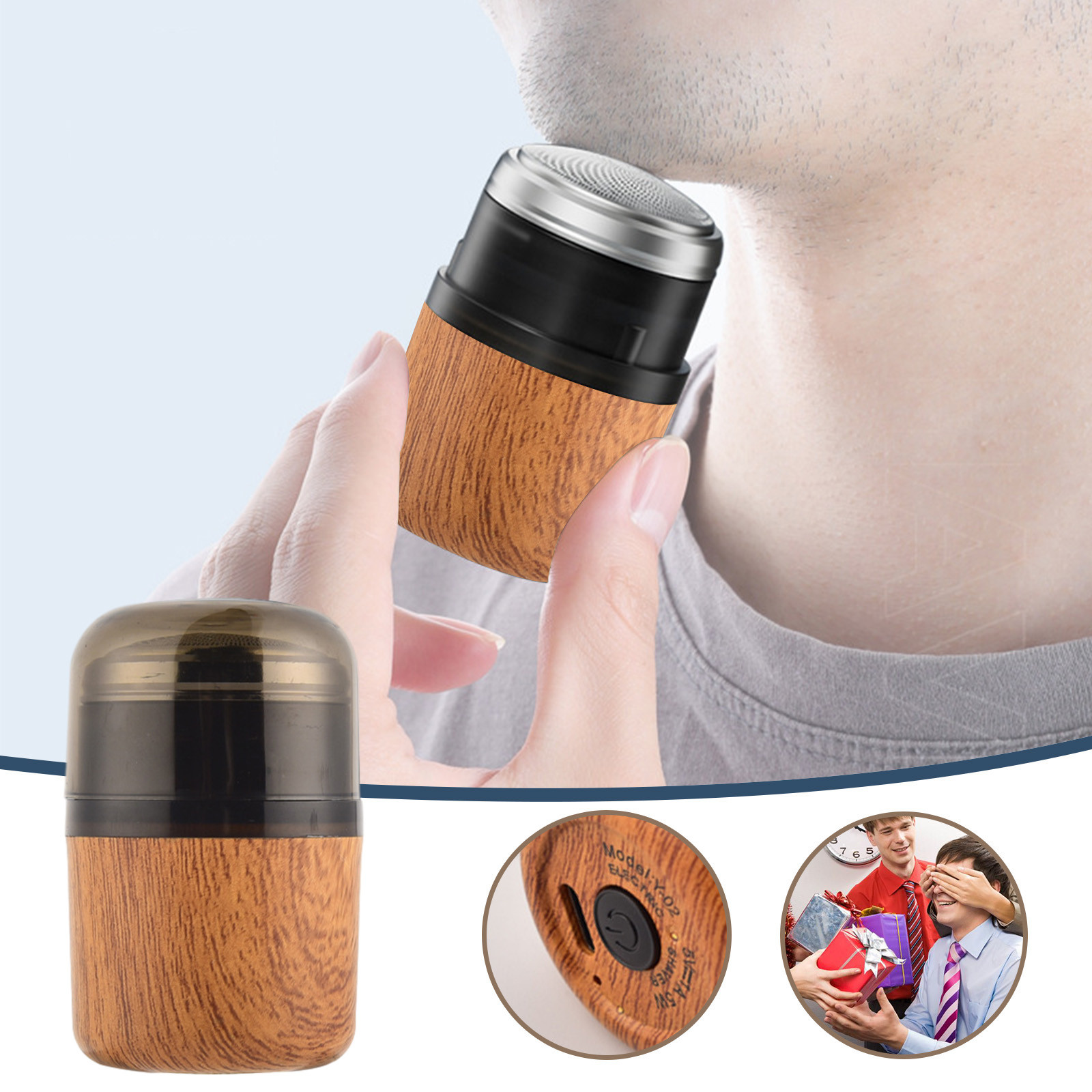 TIMIFIS Shower Squeegee For Glass Doors Electric Shaver For Men Pocket Size Mini Portable Shaver Wet And Dry Mens Shaver USB Rechargeable Shaver Charging Easy One-Button Use Suitable For Home,Car