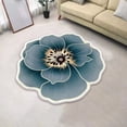 thumbnail image 4 of Washable Flower Carpet for Living Room and Bedroom - Non-Slip, Absorbent Area Rug in Red, Pink, Light Blue, Navy, 4 of 6