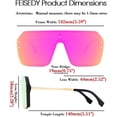 thumbnail image 2 of FEISEDY Classic Siamese One Piece Sunglasses Nice Rimless Stylish Retro Design for Women Men B2574, 2 of 6