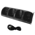 thumbnail image 1 of Station de Charge à 4 Ports pour Console de Jeu WII (Noir Sans Batterie), 1 of 8