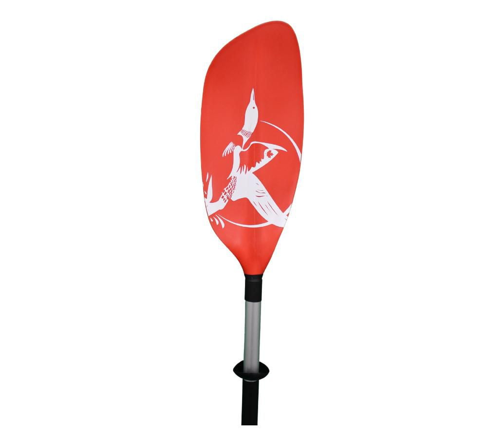 Blue Dog Marine Pagaie de Kayak 'Loon' 230 CM, Rame de Navigation légère en Aluminium pour Kayaks Gonflables avec poignées en Mousse - Rouge