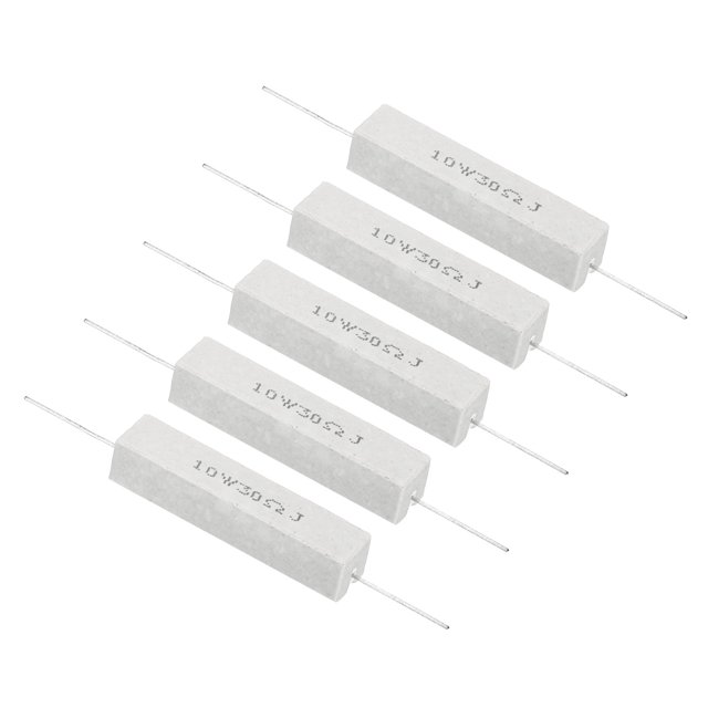 Unique Bargains 5 Pcs Résistances 30 Ohms, Résistance Ciment Céramique 10W Kit de Résistance Ciment de Puissance Tolérance 5 % pour Adaptateurs d'Alimentation Audio