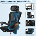 thumbnail image 4 of Kojooin Ergonomic High-Back Mesh Office Chair with Footrest, 4 of 8