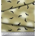 thumbnail image 3 of Soimoi Poly Georgette Fabric Moon & Bat Halloween Fabric Prints by Yard 42 Inch Wide, 3 of 3