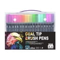 thumbnail image 2 of EGNMCR Double Line Pen Color Hand Account Pen Dream Metal Pen Hand-painted 24 Color Highlighter Marker Pen 3ml Water Color Pen, 2 of 9