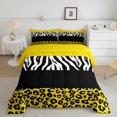 thumbnail image 1 of Erosebridal Cheetah Print Bedding Toddler Comforter Set for Kids, Rustic Animals Down Comforter, Zebra Room Decor, Reversible, 1 of 7