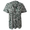 thumbnail image 4 of CEHVOM Blouse Décontractée à Manches Courtes Col en V pour Femmes Grande Taille, 4 of 6