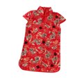 thumbnail image 1 of LUOGENLI Robe Été Filles Qipao Cheongsam Enfant Robe Enfants Jupe Ensemble Tang Longue Robe pour Filles Tendance Rouge 8-9 Ans, 1 of 2