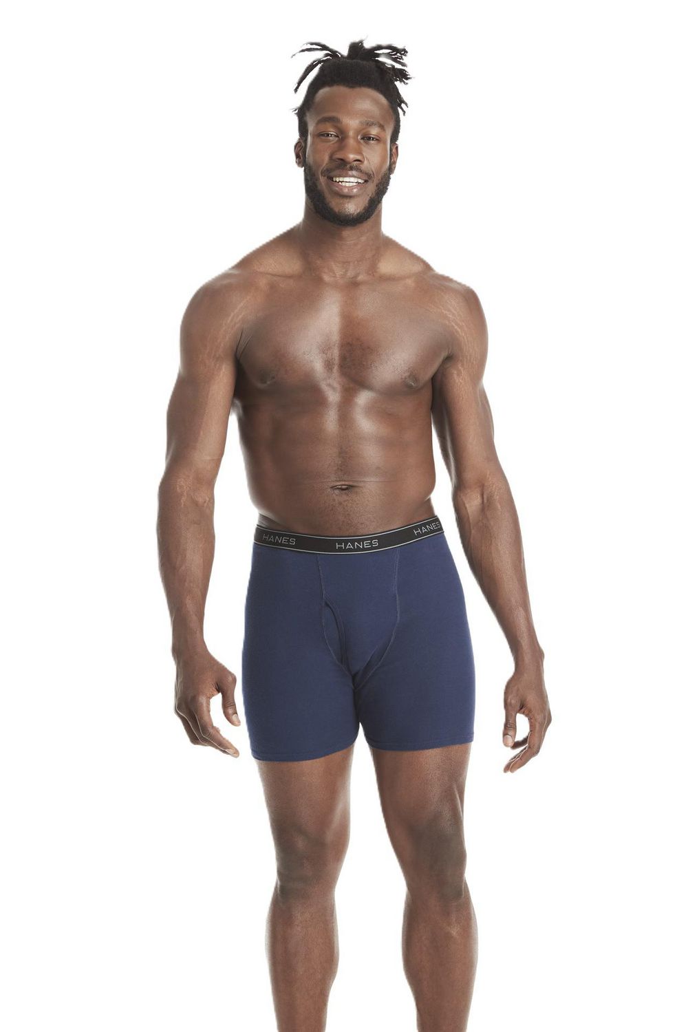 Calecons boxeurs Hanes Comfortsoft sans etiquette pour hommes, extensibles, coupe moderne, frais et respirants – paquet boni de 4 + 1