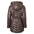 thumbnail image 2 of Sportoli Womens Winter Coat Reversible Faux Fur Lined Quilted Puffer Jacket - Brown (Large), 2 of 7