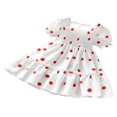thumbnail image 3 of Robes Décontractées pour Petites Filles à Manches Courtes à Pois Princesse Robe Stylée 0-5 Ans, 3 of 6