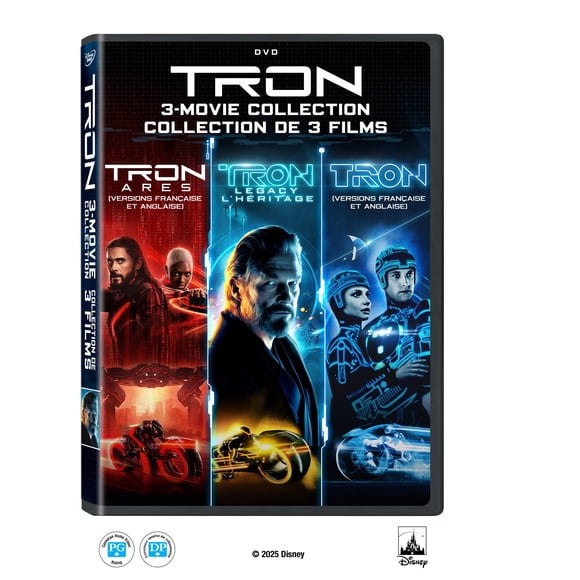 Tron: Ares / Tron: Legacy / Tron - Multi-Feature (3 Disc) - Bilingual - DVD | 20th Century Studios | Jeff Bridges, Olivia wilde, Jared Leto, Garrett Hedlund