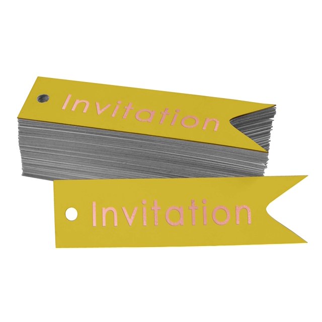 Inkdotpot Pack Of 50 Invitation Party Favor Paper Tags Craft Real Rose Gold Foil Hang Tags