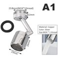 thumbnail image 2 of Faucet Aerator,720° Rotatable Splash Filter Kitchen Coper Faucet Sprayer Head Flexible Bathroom Tap Extender Adapter Foam Nozzle ,Water Saving, 2 of 8