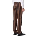 thumbnail image 3 of INSPIRE CHIC Pantalon Habillé à Rayures pour Homme d'Halloween Coupe Classique devant Plat Pantalon Habillé Décontracté 30 Brun Marine, 3 of 7