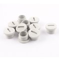 thumbnail image 1 of Unique Bargains 10pcs Grey Nylon Round Head Blanking Cap End Threaded M16 x 8mm, 1 of 1