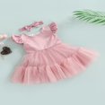 thumbnail image 3 of Petites Filles Doux Style Robe Maille Épissure Princesse Jupe, 3 of 9