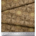 thumbnail image 2 of Soimoi Poly Georgette Fabric Filigree Damask Fabric Prints By Yard 42 Inch Wide, 2 of 3