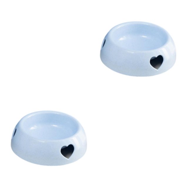 Dalazy Wear-resistant And Durable Plastic Dog Bowl For Long-lasting Bite Resistant light blue small size 2Set