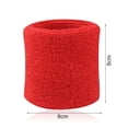 thumbnail image 4 of 2Pcs Sports Wristband Solid Color Absorbent Cotton Breathable Quick Dry Sweatband for Tennis, 4 of 11