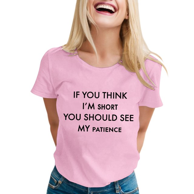 T-shirts Sarcastiques pour Femmes - Phrases Drôles Graphiques, Polyester Spandex, Manches Courtes, Col Rond, Parfait pour Offrir en Cadeau