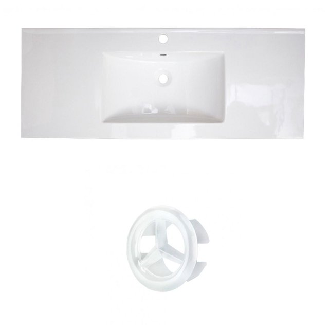 American Imaginations 24.25-in. W 3H8-in. Ceramic Top Set In White Color AI-21108