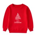 thumbnail image 1 of KYAIGUO Chandail en Molleton de Noël pour Garçons et Filles, Col Rond, Imprimé, Manches Longues, Pull Rouge pour Bébé, Blouse Décontractée pour 1-16 Ans, 1 of 7