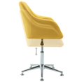 thumbnail image 5 of vidaXL Swivel Dining Chairs 2 pcs Yellow Fabric, 5 of 5