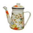 thumbnail image 2 of GROWTH TANK Enamel Coffee Pot Reusable Sturdy Multiuse 1.2L for Kitchen Household Office Green Leaves, 2 of 9