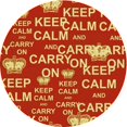thumbnail image 1 of Ahgly Company Tapis Rond Lavable en Machine Intérieur Transitionnel Orange, 5 Pieds Rond, 1 of 7