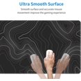 thumbnail image 4 of Extra Large Mouse Pad 31.5 x 11.8 Inch - Topographic Map Lines Contour Design - Non-Slip Rubber Base, Easy Gliding Surface, Desk Mat for Office, Home, Gaming, Work - XL Mousemat, 4 of 5
