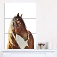 thumbnail image 1 of Grande Illustration de Cheval Brun - Impression d'Art sur Toile d'Animal, 1 of 3