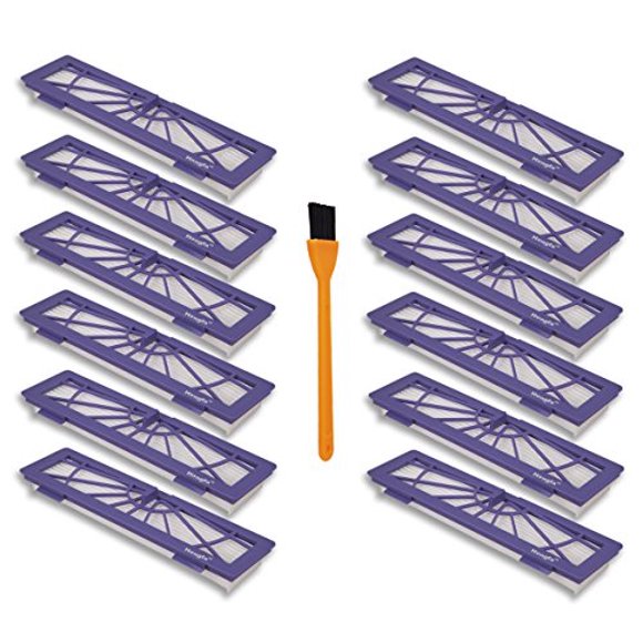 Hongfa Filtres de Remplacement D80 pour Neato BotVac D Series 12 Pcs, Compatible avec Neato D7 7e 85 D3 D5 D75 Connecté Robo