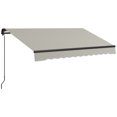 thumbnail image 1 of Outsunny Auvent Rétractable de Patio 8 Pieds x 6.5 Pieds, Gris Clair, 1 of 9