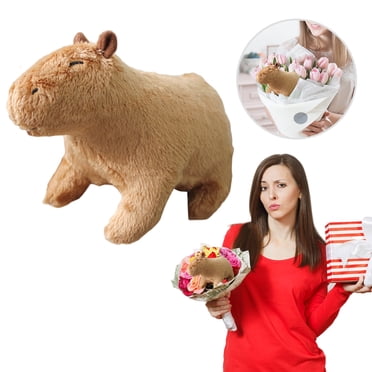 Capybara Poupées en Peluche Simulation Animal Capybara Jouets en Peluche Mignons Capybara Poupées en Peluche Animaux Sauvages Jouets en Peluche Cadeau pour Enfants et Amis