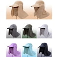 thumbnail image 3 of Final Clear Out! Sun Caps Fishing Cap Flap Hats Sunshade UV Protection Caps Removable Neck&Face Flap Cover Caps Black, 3 of 6