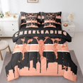 thumbnail image 1 of YST Cheerleader 7-Piece Comforter Set, Black Dusty Pink Dance Bedding Set, Full, 1 of 4