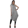 thumbnail image 3 of Moomaya Robe Kurti Sans Manches à une Épaule Imprimée pour Femmes, Vêtement de Créateur Boho pour Fête, 3 of 7
