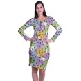 thumbnail image 1 of Moomaya Womens Full Sleeve Printed Midi Length Printed Bodycon Dress, 1 of 6