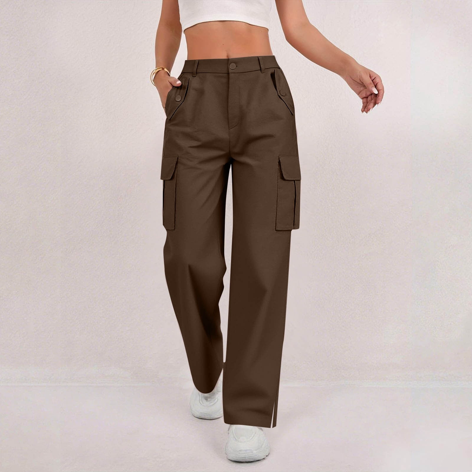 Pisexur Cargo Pants for Women Stretchy with Pockets High Waisted