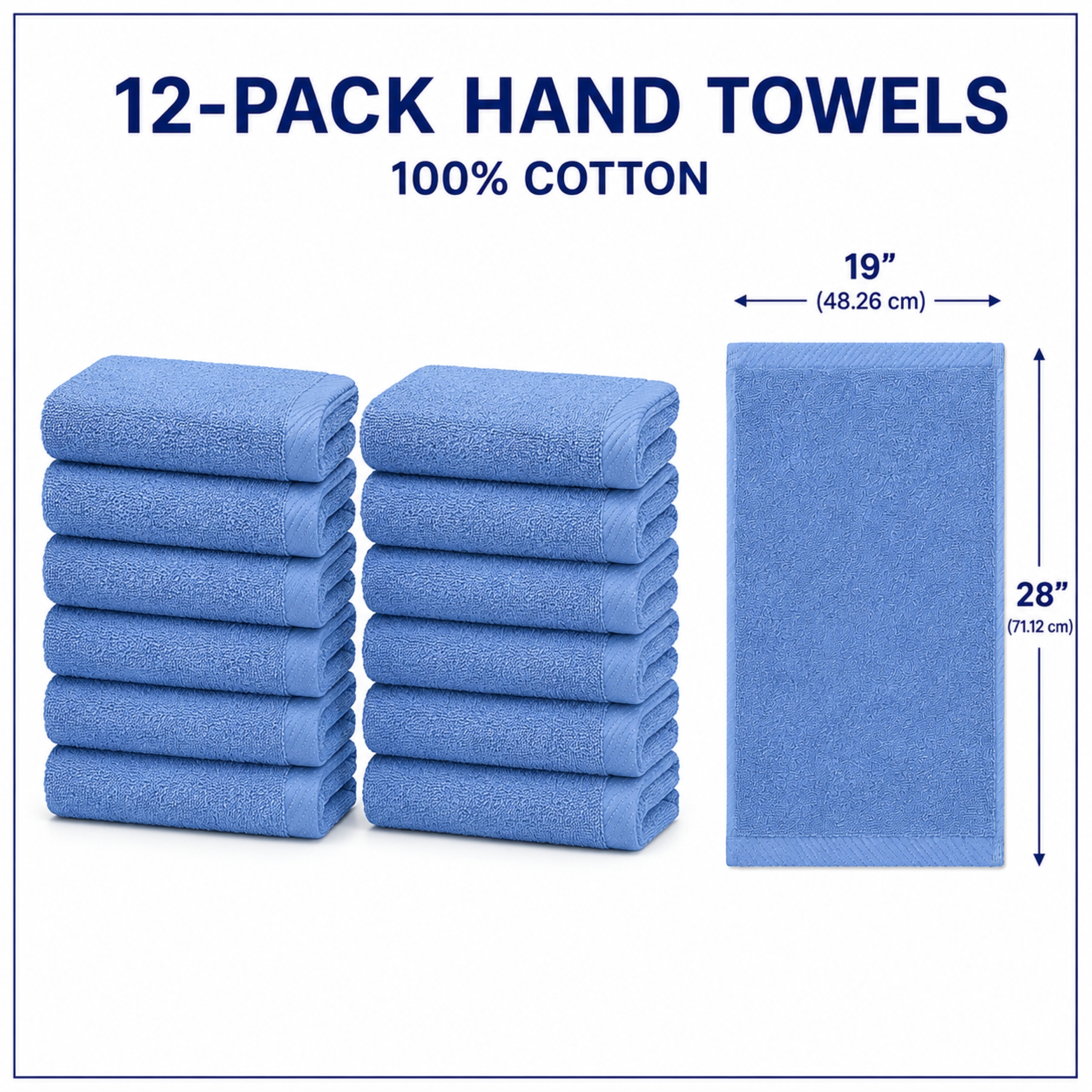 Ensemble de 6 serviettes bain Swift Home — 100 % coton, luxueusement douces, très absorbantes, séchage rapide, aqua