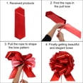 thumbnail image 3 of 12pcs 9" Extra Large Pull Bow Metallic Gift Wrapping Bows Ribbon Organza Rose Red for Wedding Baskets Presents, 3 of 6