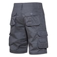 thumbnail image 4 of Sentmoon Mens Cargo Shorts High Waist Beach Shorts Loose Solid Color Button 2025 Summer Gym Shorts Multi Pocket Man Comfy for Sports Running Dark Gray 30, 4 of 5