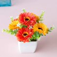 thumbnail image 1 of Plastic Outdoor Artificial Flowers Fake Plants In Pot Grass Garden Home Decor, 1 of 4