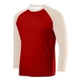 thumbnail image 1 of LOVZFMLL Men's Shirts, Colorblock Classic Fashion Crew Neck T-Shirts, Casual Essential Versatile Pullover, Relaxed Fit Fall Clothes, 1 of 2